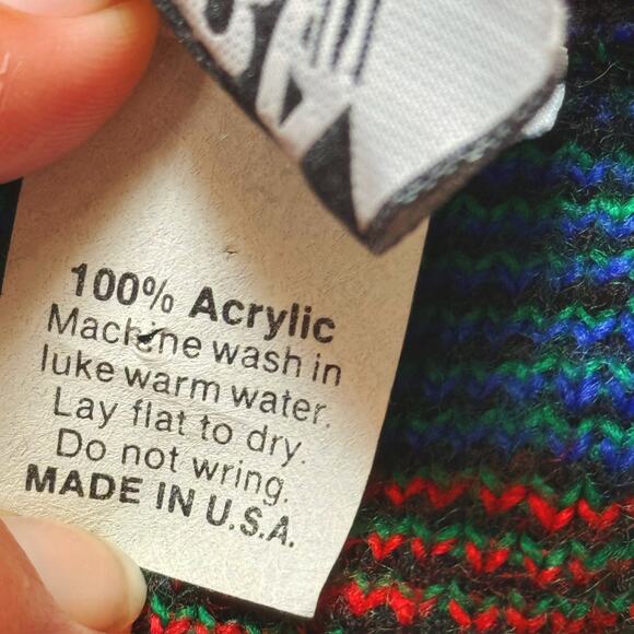 VTG 80s Justin Allen Xtra Floral Knit Sweater - Picture 7 of 7